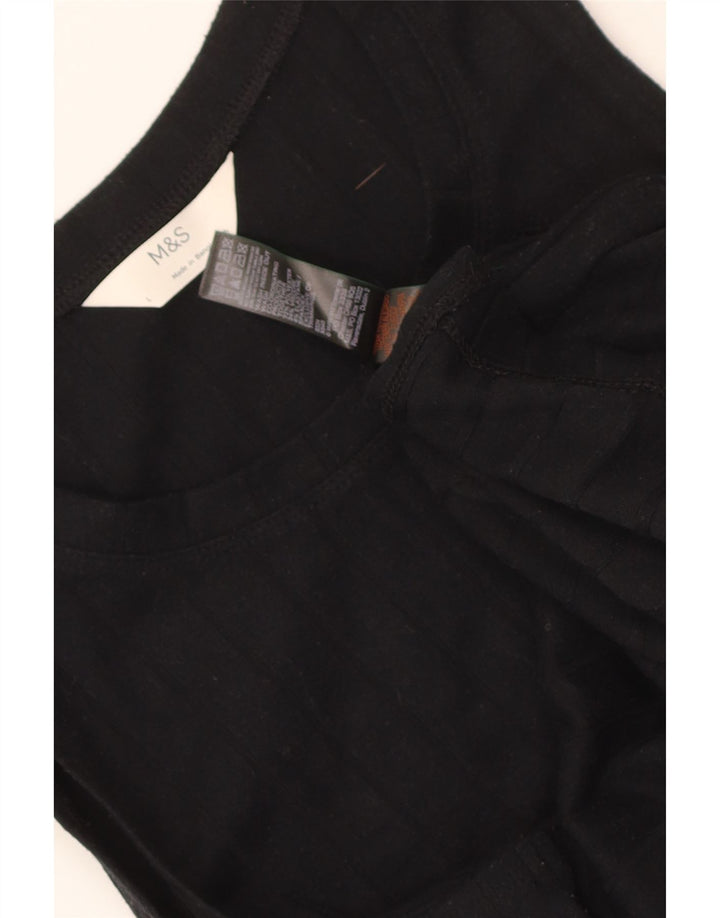 Marks & Spencer Damevest Top UK 16 Large Black Polyester