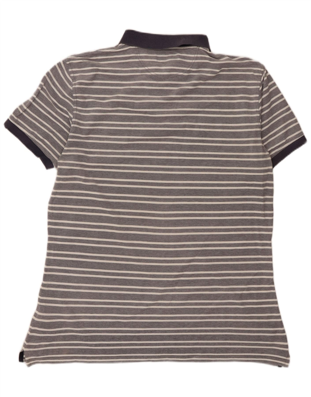 Barbour herre poloshirt XL grå stribet bomuld