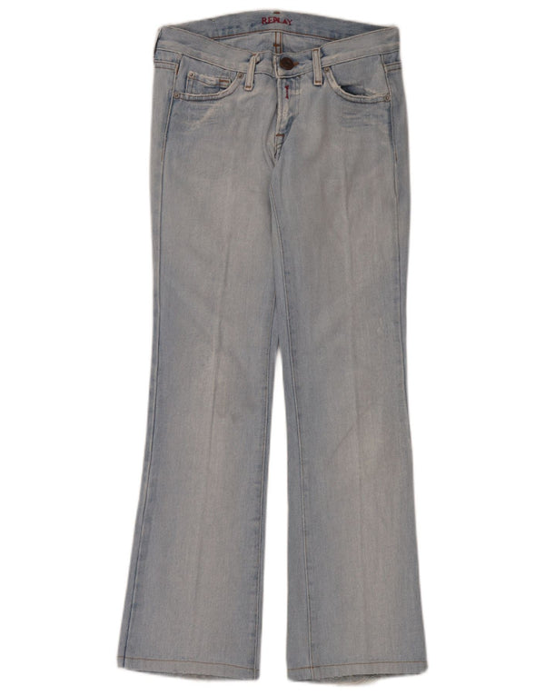 Replay Dame Flared Jeans W25 L30 Blå Bomuld