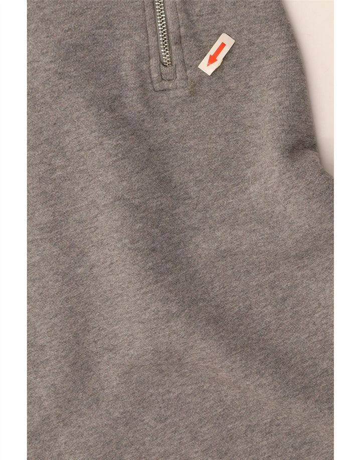 FRED PERRY Sweatshirt med lynlås til mænd, stor grå bomuld