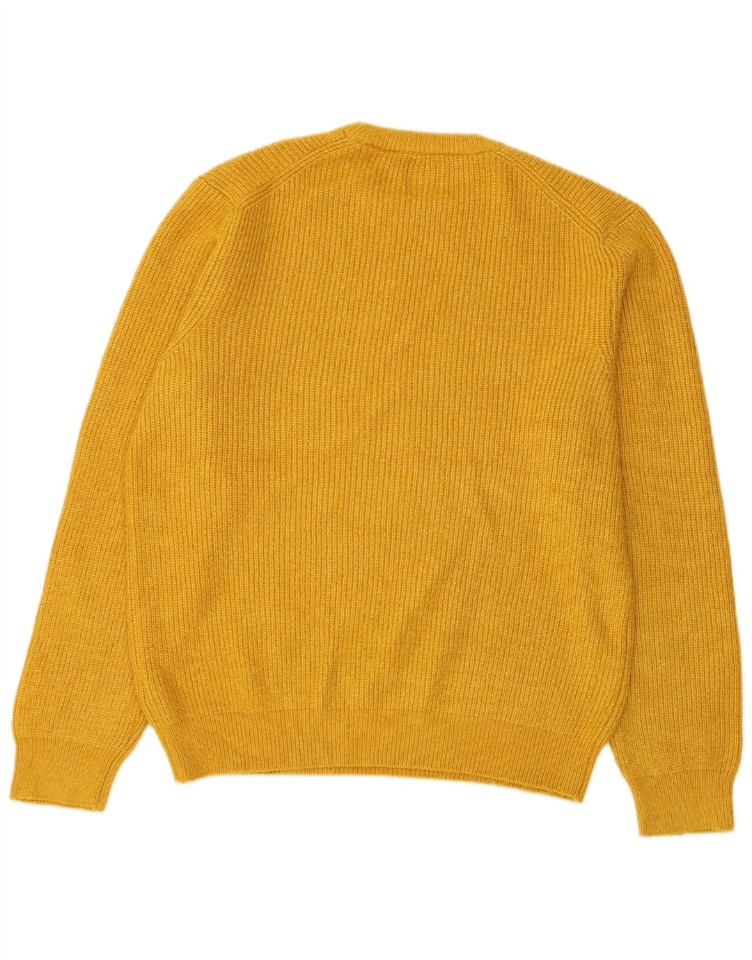 MARKS & SPENCER Herre sweater med rund hals, medium gul polyamid