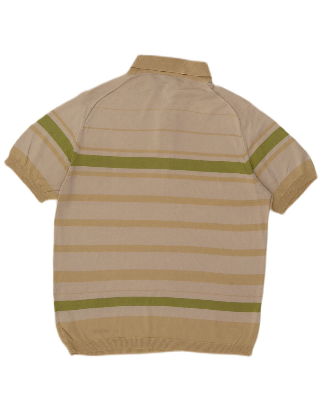 Pringle herre poloshirt mellembeige stribet bomuld