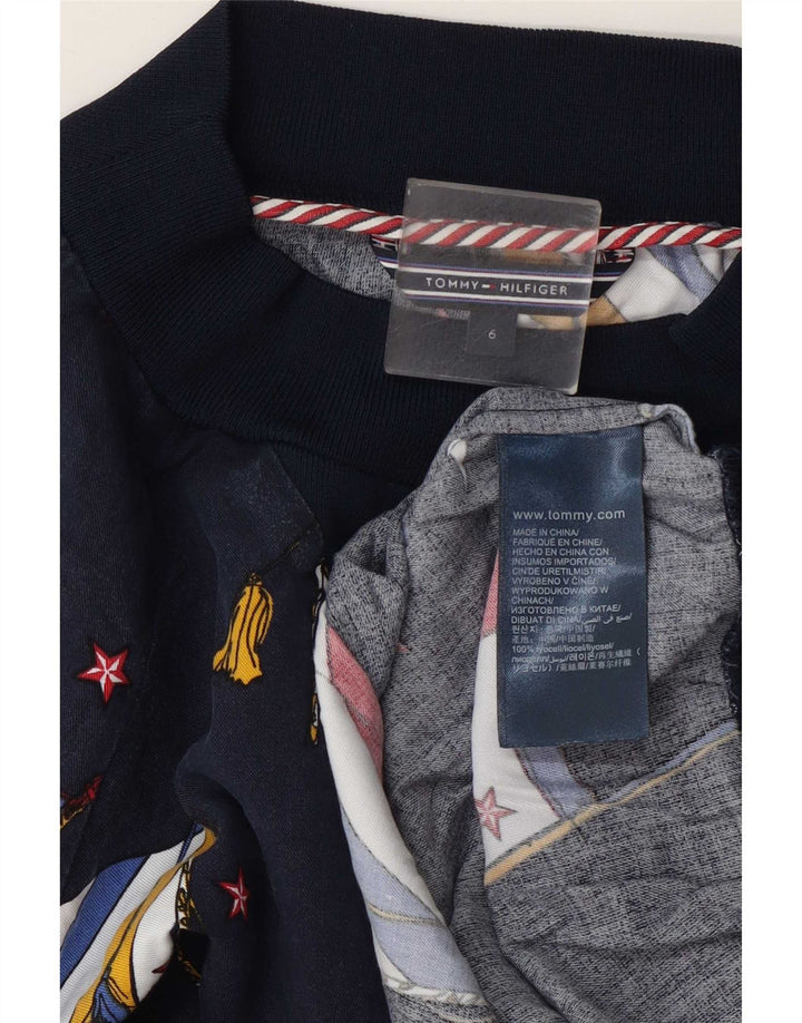 Tommy Hilfiger Dame Grafisk Sweatshirt Jumper US 6 Medium Navy Blue