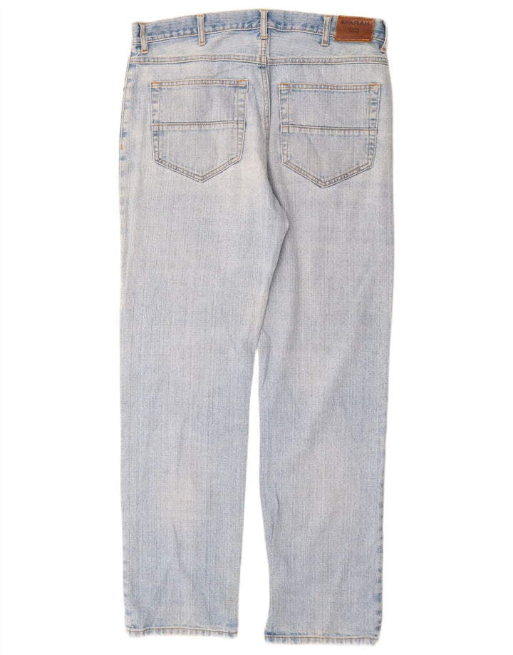 Farah Straight Jeans til mænd W36 L32 blå bomuld