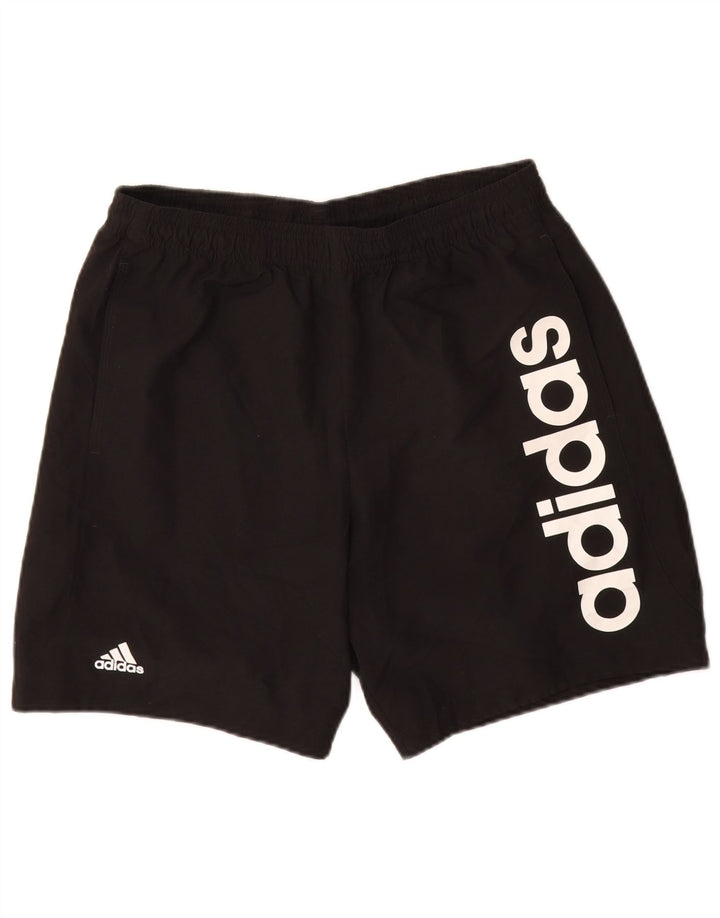 Adidas grafiske sportsshorts til mænd mellem sort polyester