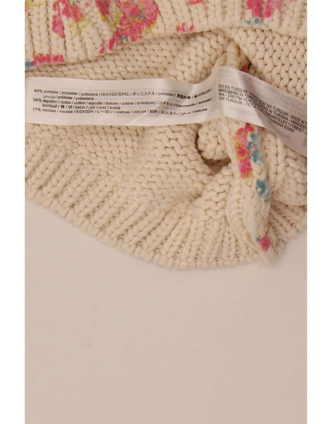Zara Womens Crop Vest Tank Top UK 12 Medium White Floral Polyester