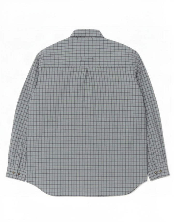 Columbia herreskjorte stor blå ternet polyester