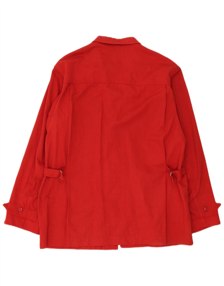 Georges Rech Herre Overshirt Skjorte Størrelse 17 XL Rød Bomuld