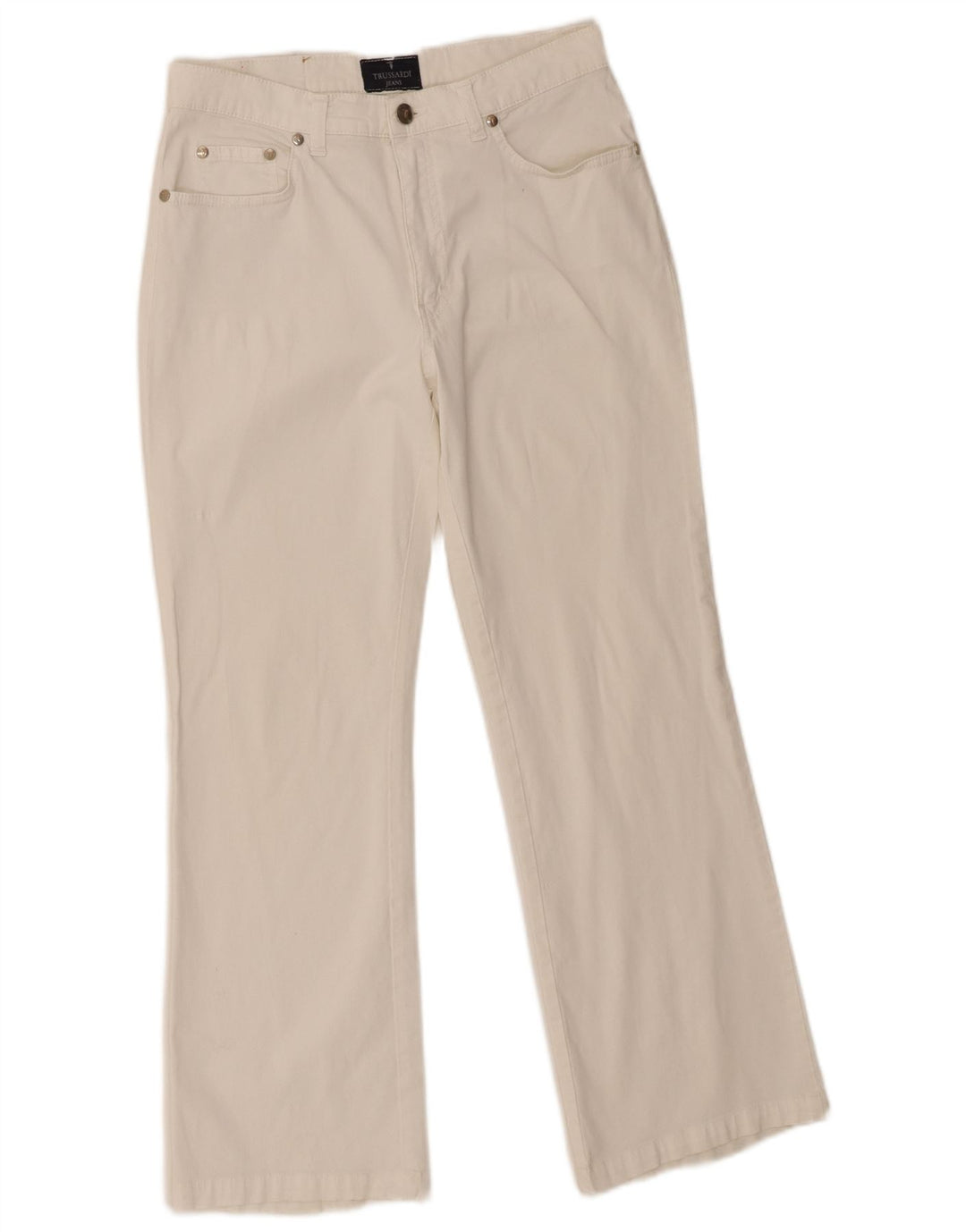Trussardi Womens Cropped Jeans W28 L26 hvid bomuld