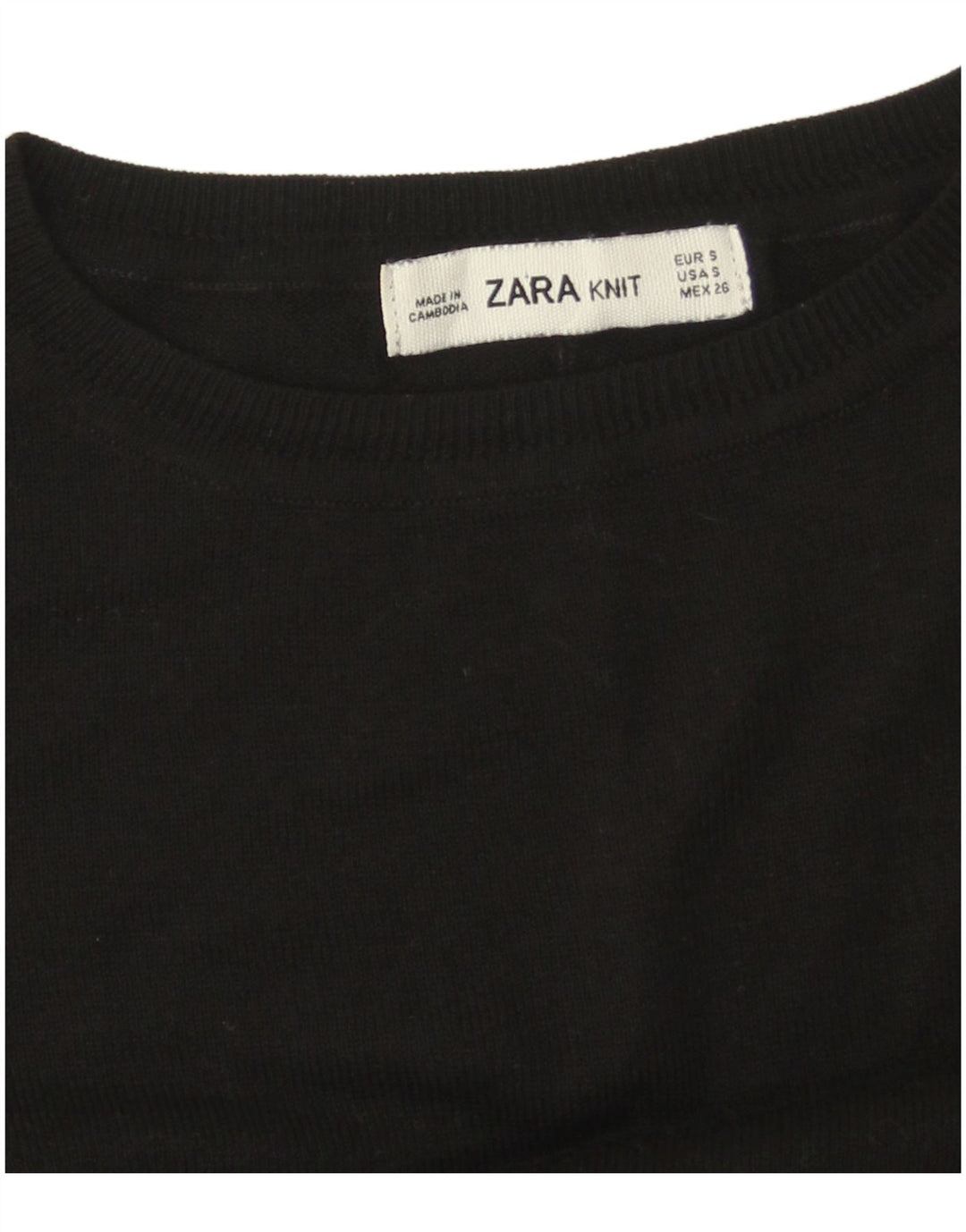 Zara Dame Oversized Boat Neck Jumper Sweater UK 10 Small Black