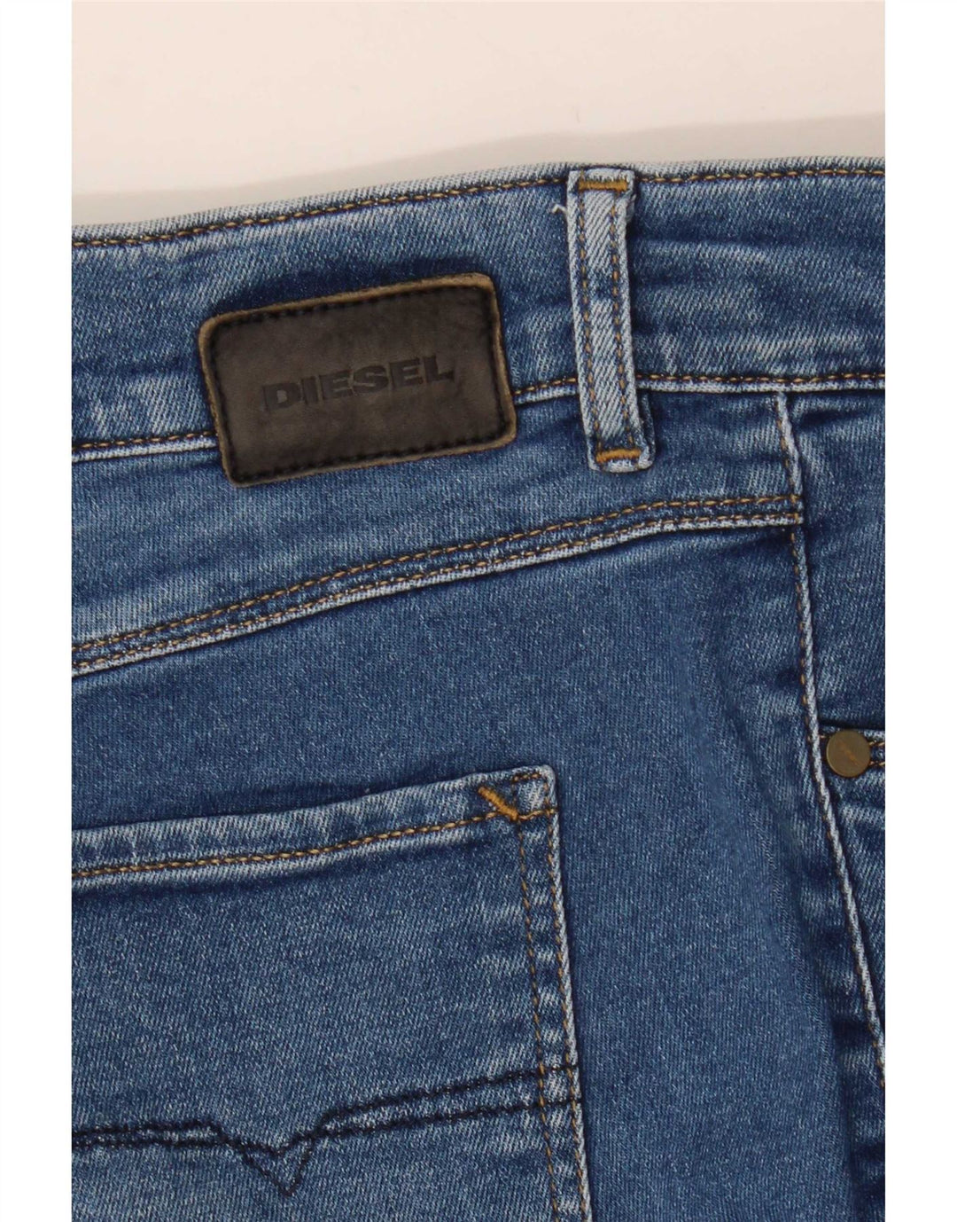 Diesel Dame Sandy Regular Slim Straight Jeans W28 L29 Blå Bomuld