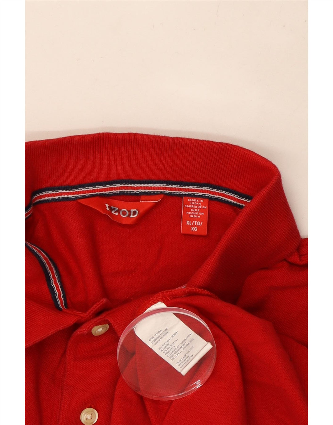 IZOD Polo Shirt til mænd XL Rød Bomuld