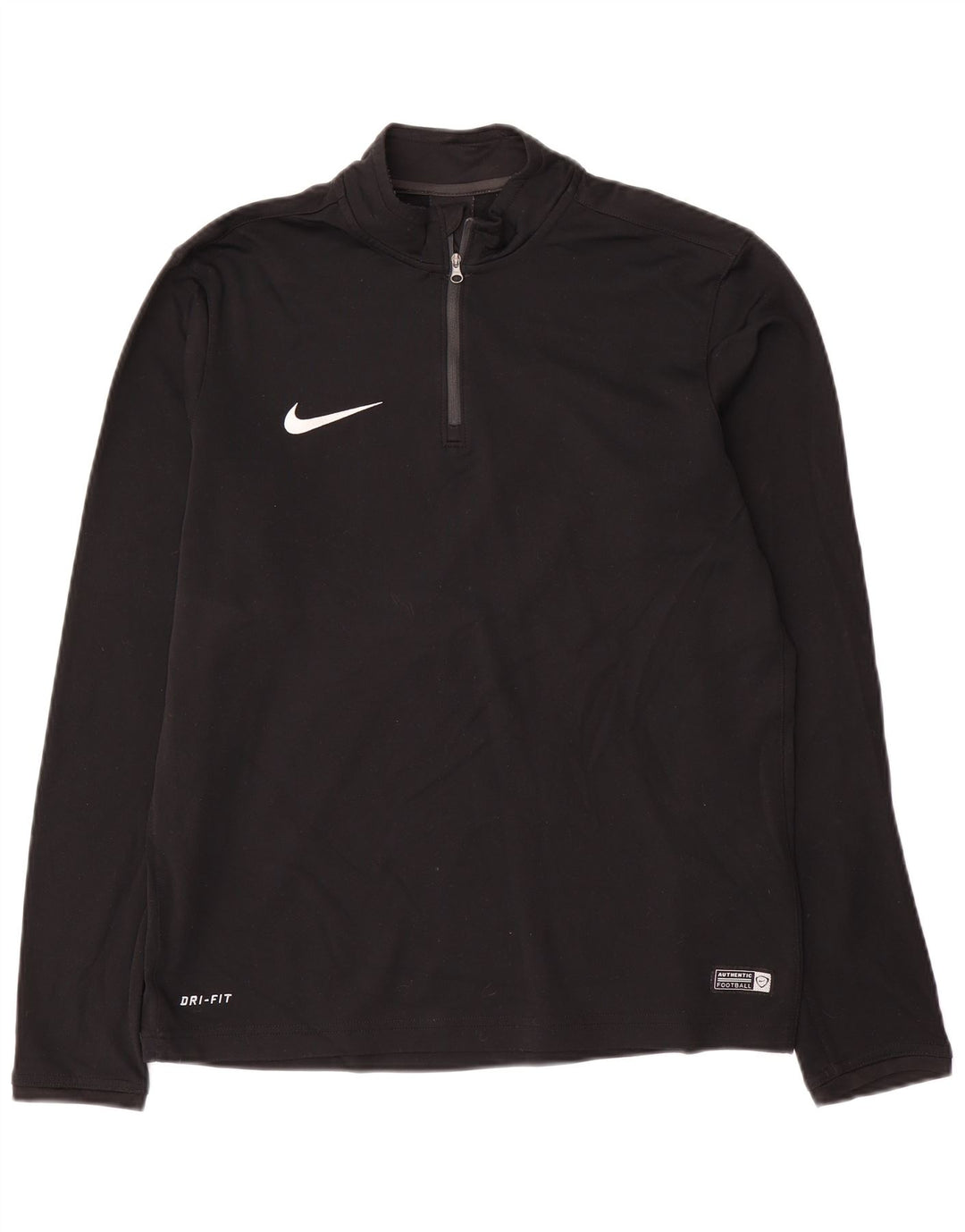 Nike Herre Dri Fit Pullover med lynlås-hals Træningsdragt Top Medium Sort Polyester