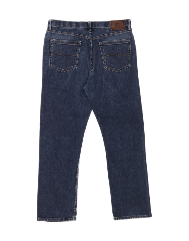 Marks & Spencer Herre Regular Straight Jeans W34 L29 Blå Bomuld