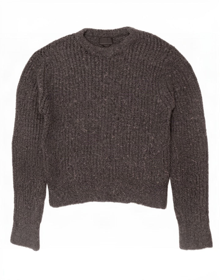 Zara Herre Boat Neck Jumper Sweater Medium Grå Akryl
