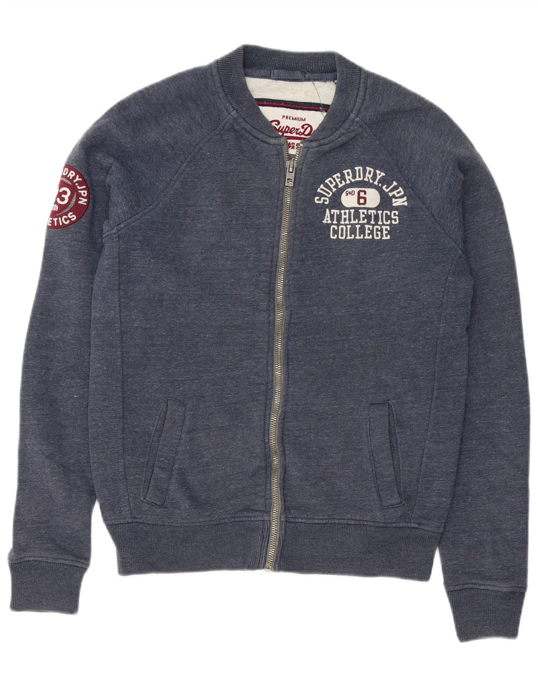 Superdry Grafisk træningsdragt topjakke til mænd Medium marineblå flækket bomuld