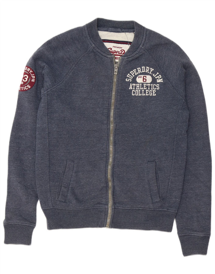Superdry Grafisk træningsdragt topjakke til mænd Medium marineblå flækket bomuld
