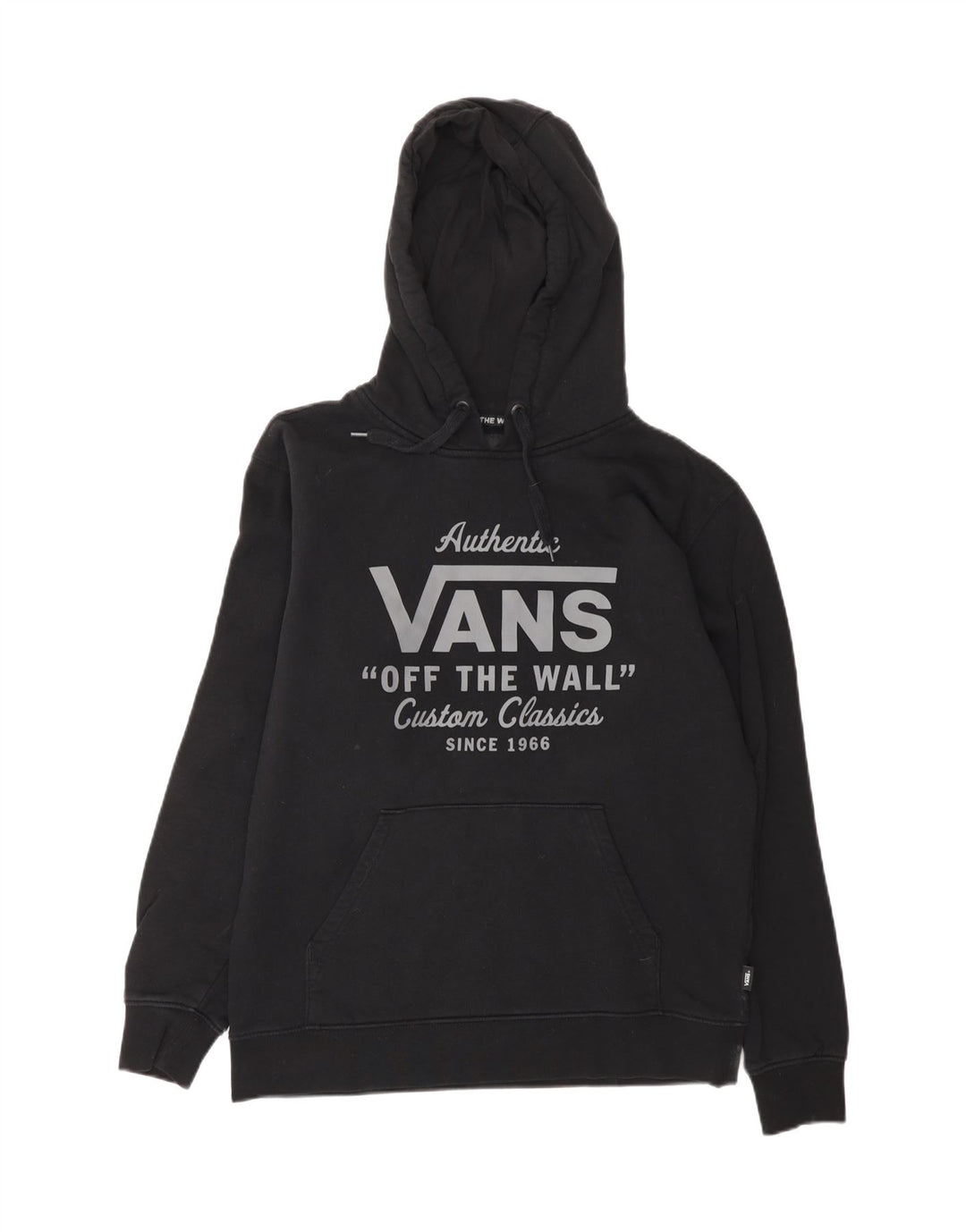 VANS Mens Graphic Hoodie Jumper Small Black Vintage Vans and Second-Hand Vans from Messina Hembry 