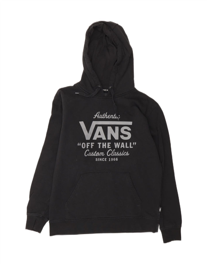 VANS Mens Graphic Hoodie Jumper Small Black Vintage Vans and Second-Hand Vans from Messina Hembry 