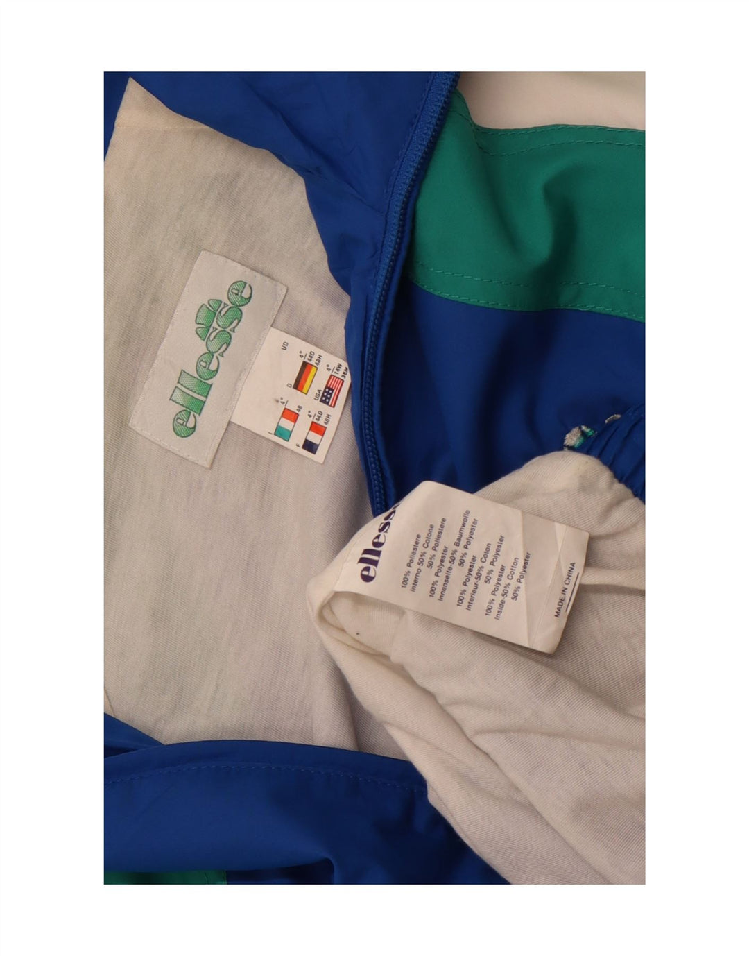 Ellesse Herre Loose Fit Full Tracksuit IT 48 Medium Blue Colourblock