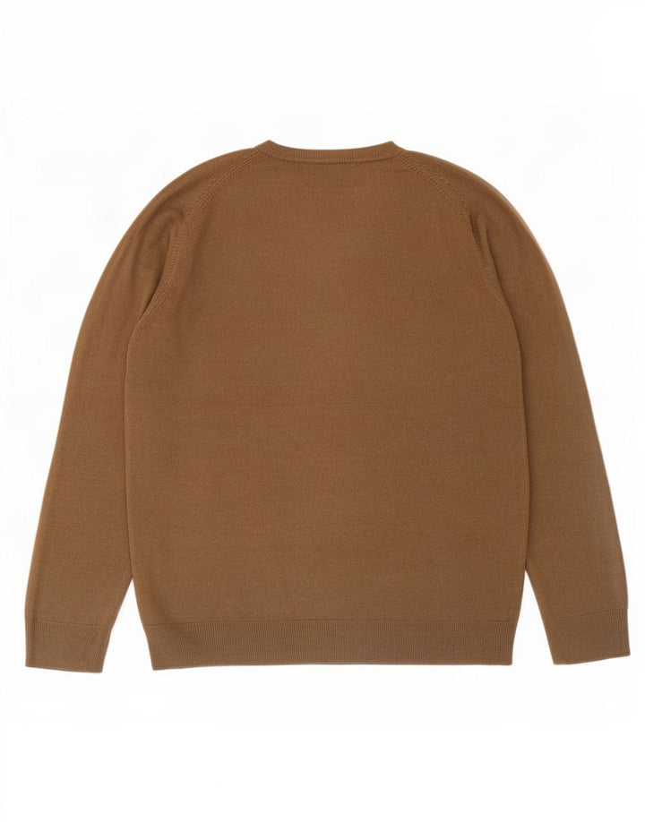 Marks & Spencer Herre Blue Harbor V-hals sweater Medium Brun