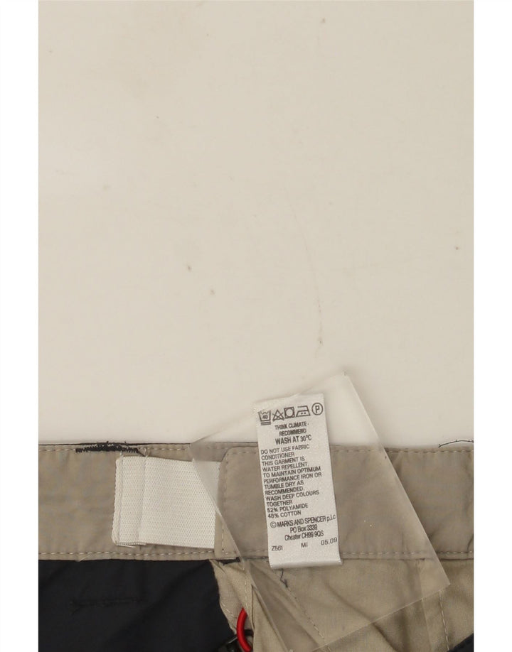 MARKS & SPENCER Herre Cargo Shorts W38 XL Grå Bomuld