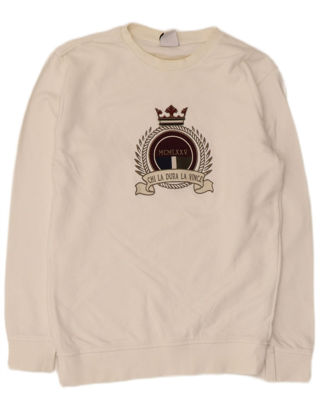 Zara Herre Grafisk Sweatshirt Jumper Lille Hvid Bomuld