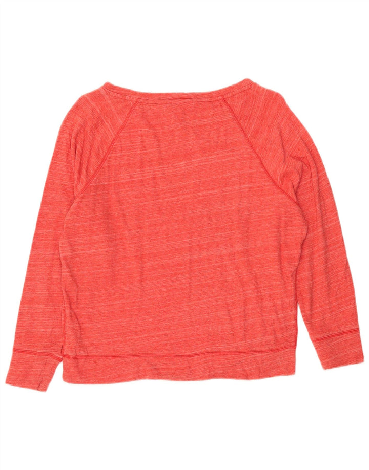 J. CREW Oversized sweatshirttrøje til kvinder UK 2 2XS rødstribet bomuld