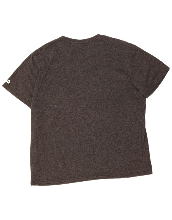 FILA Mens Graphic T-Shirt Top 2XL Grey Cotton