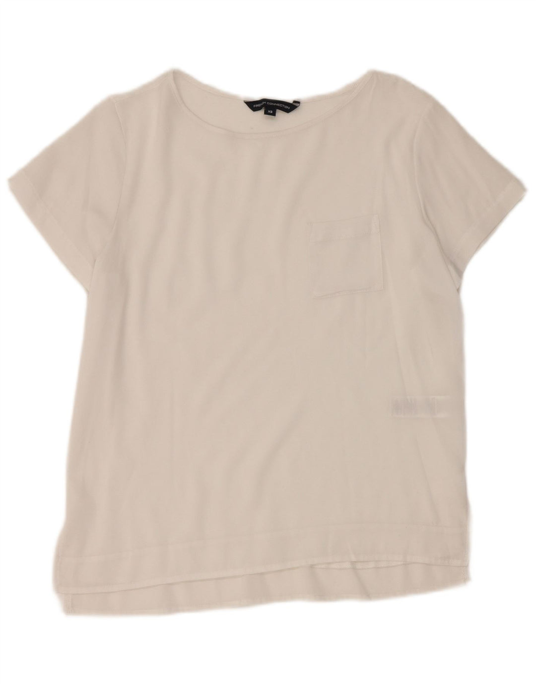 French Connection Dame Se Through Top UK 6 XS Hvid Polyester