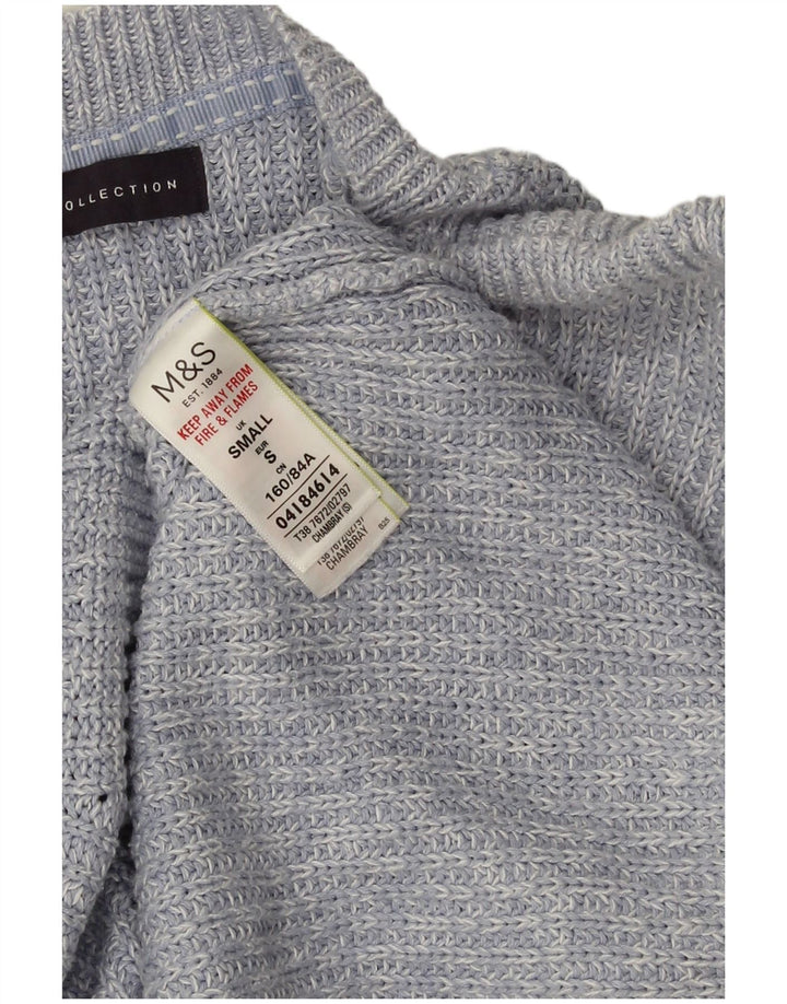 Marks & Spencer Dame Oversized Boat Neck Jumper Sweater UK 10 Small Blue