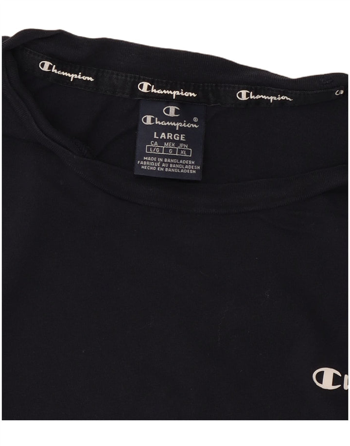 CHAMPION Herre T-Shirt Top Stor Marineblå Bomuld