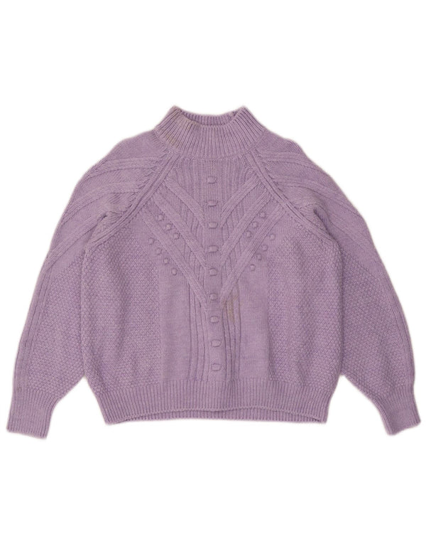 Marks & Spencer Dame Turtle Neck Jumper Sweater UK 14 Medium Purple
