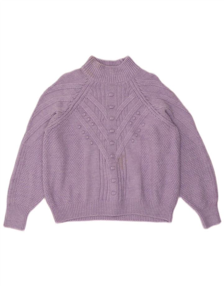 Marks & Spencer Dame Turtle Neck Jumper Sweater UK 14 Medium Purple