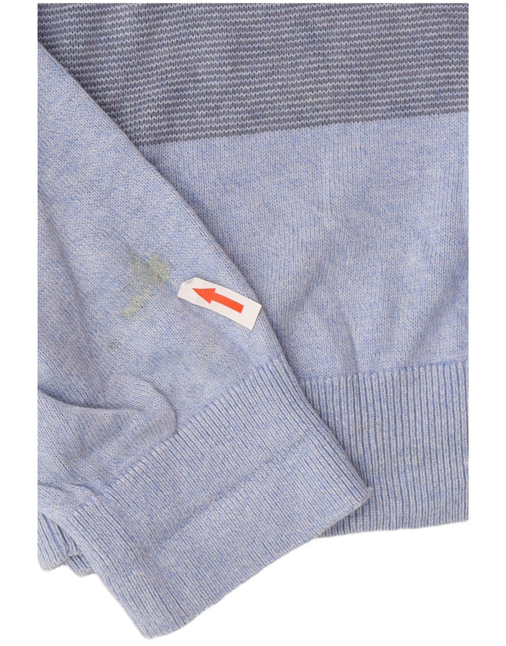 Marks & Spencer Herre sweater med rund hals, stor blå stribet