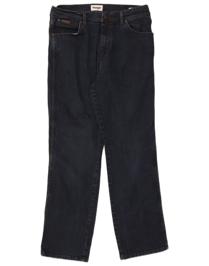 Wrangler Herre Texas Straight Jeans W34 L32 Marineblå Bomuld