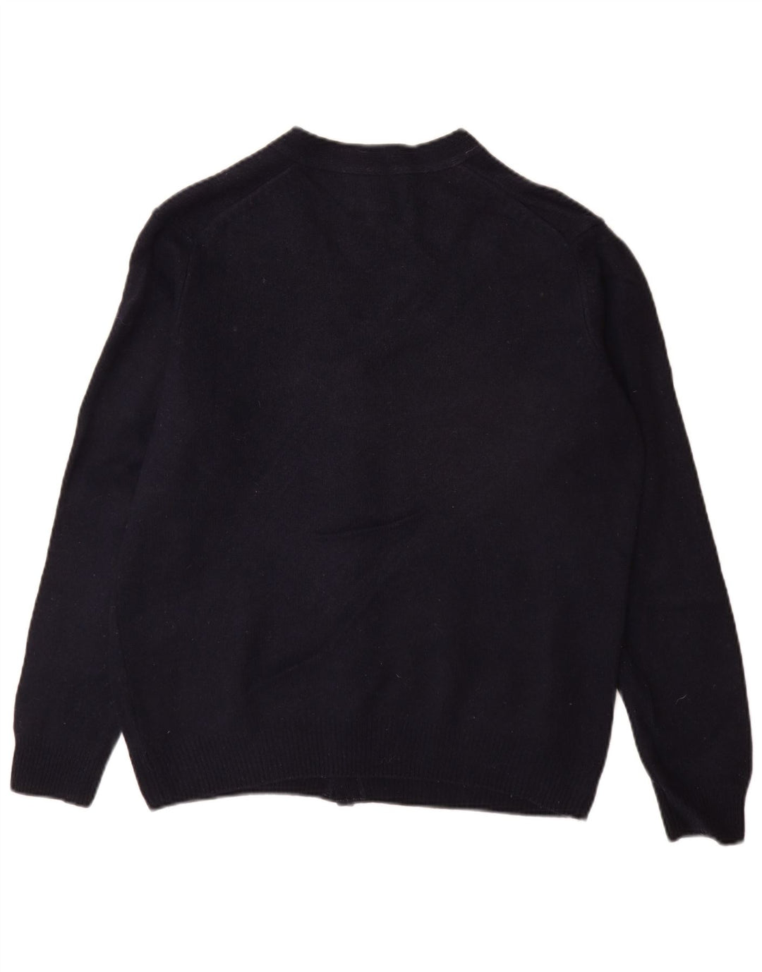 Marks & Spencer herre cardigan sweater Medium marineblå lammeuld