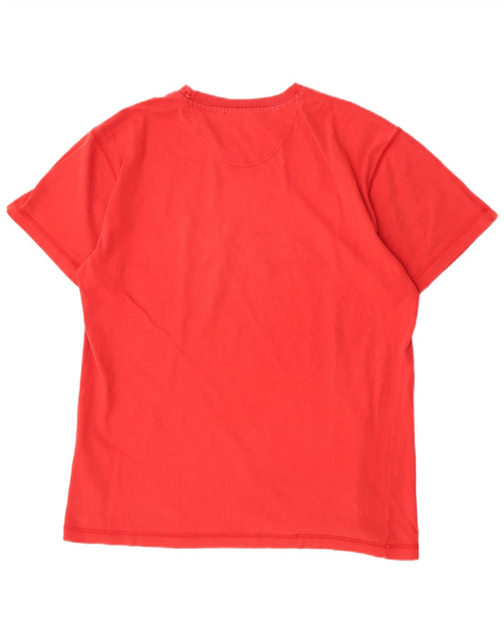 Champion Herre Grafisk T-Shirt Top Stor Rød Bomuld