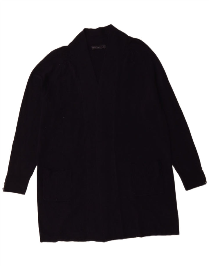 Marks & Spencer Dame Longline Åben Cardigan Sweater UK 20 2XL Navy Blue