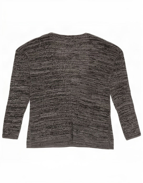 Lee Cooper Womens Open Cardigan Sweater UK 10 Small Grey Flecked