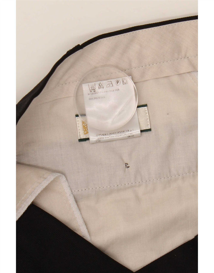 Marks & Spencer Straight Suit bukser til mænd W42 L31 Sort polyester