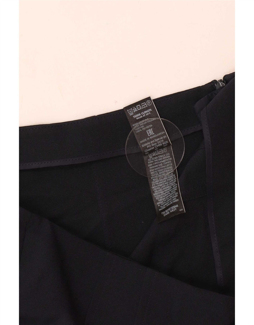 Marks & Spencer Dame Slim Suit Bukser UK 12 Medium W30 L30 Navy Blue