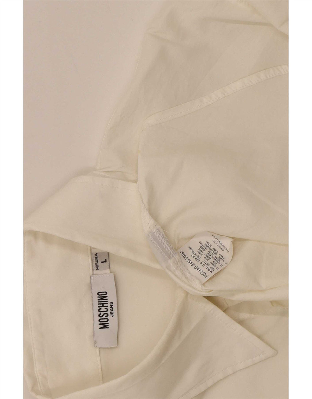 Moschino herreskjorte stor hvid bomuld