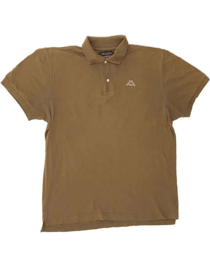 KAPPA Mens Polo Shirt XL Brown Cotton Vintage Kappa and Second-Hand Kappa from Messina Hembry 