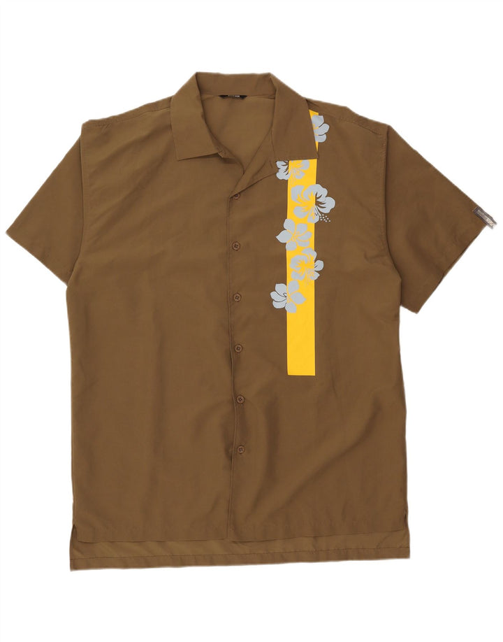 Killer Loop Herre kortærmet skjorte Large Khaki Floral