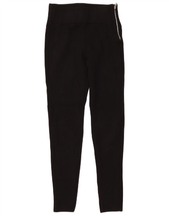Zara Dame Leggings UK 6 XS Sort Viscose