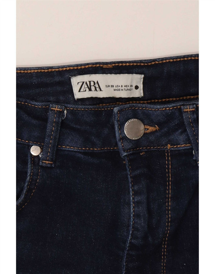 Zara Dame Flared Jeans EU 38 Small W28 L33 Navy Blue