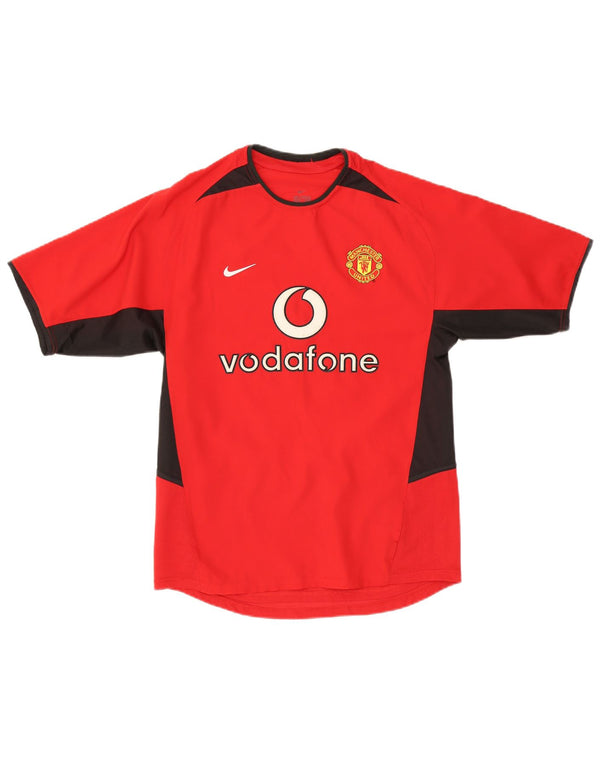 Nike Herre 2002-2004 Manchester United Hjemmetrøje UK 36/38 Small Red Sports
