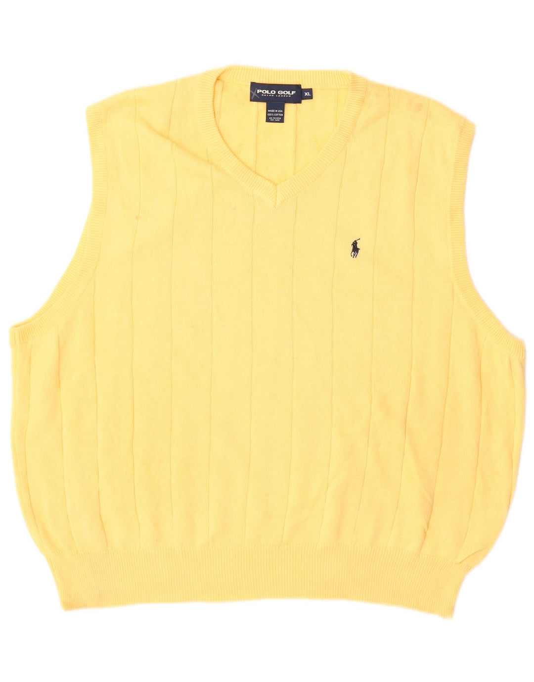POLO RALPH LAUREN Herrevest Tank Top XL Gul Bomuld