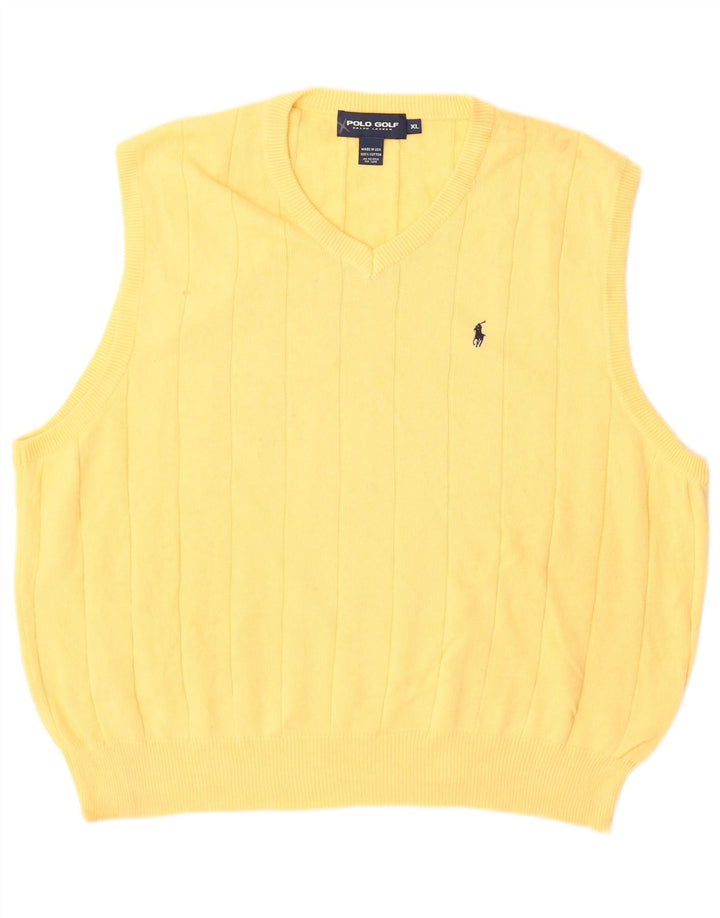 POLO RALPH LAUREN Herrevest Tank Top XL Gul Bomuld